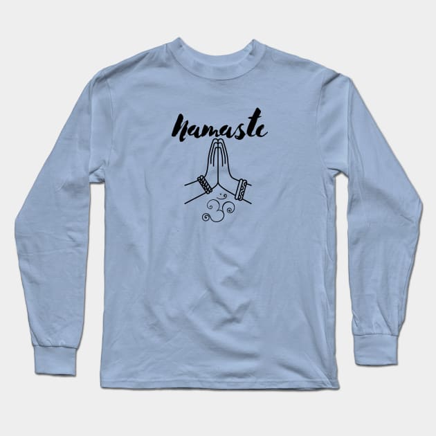 Namaste Pranam Long Sleeve T-Shirt by BhakTees&Things